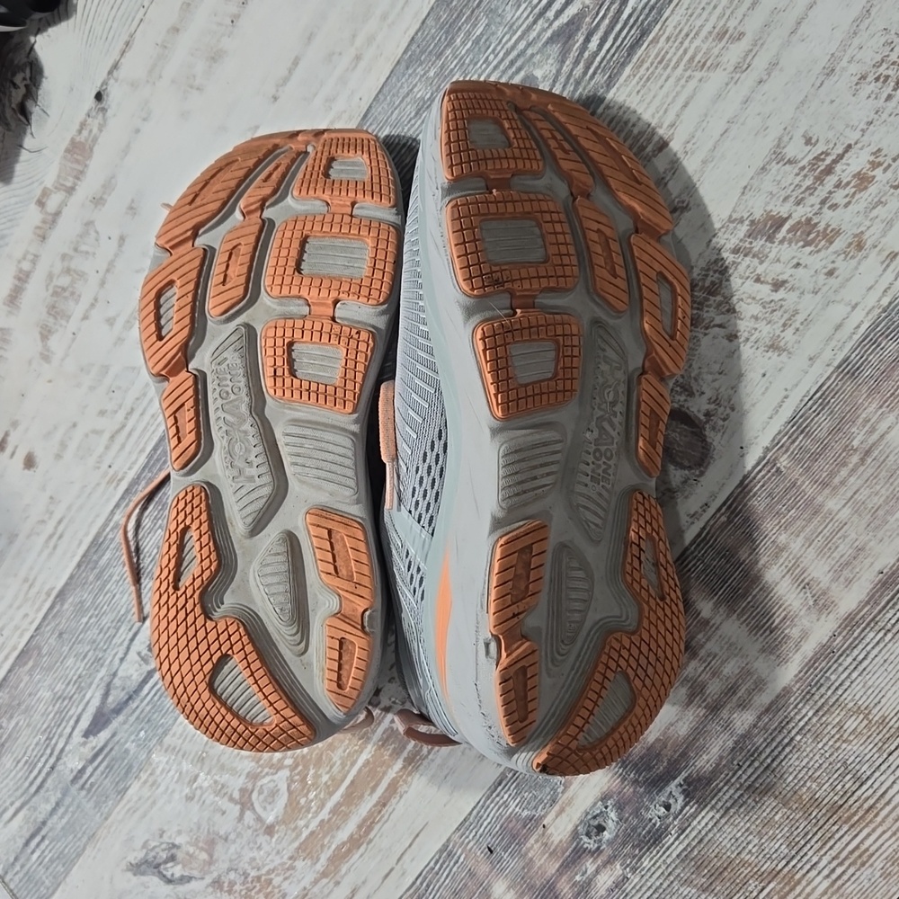 HOKA ONE ONE Womens Bondi 7 Mesh Harbor Mist Sharkskin Trainers 9.5 - Picture 15 of 15